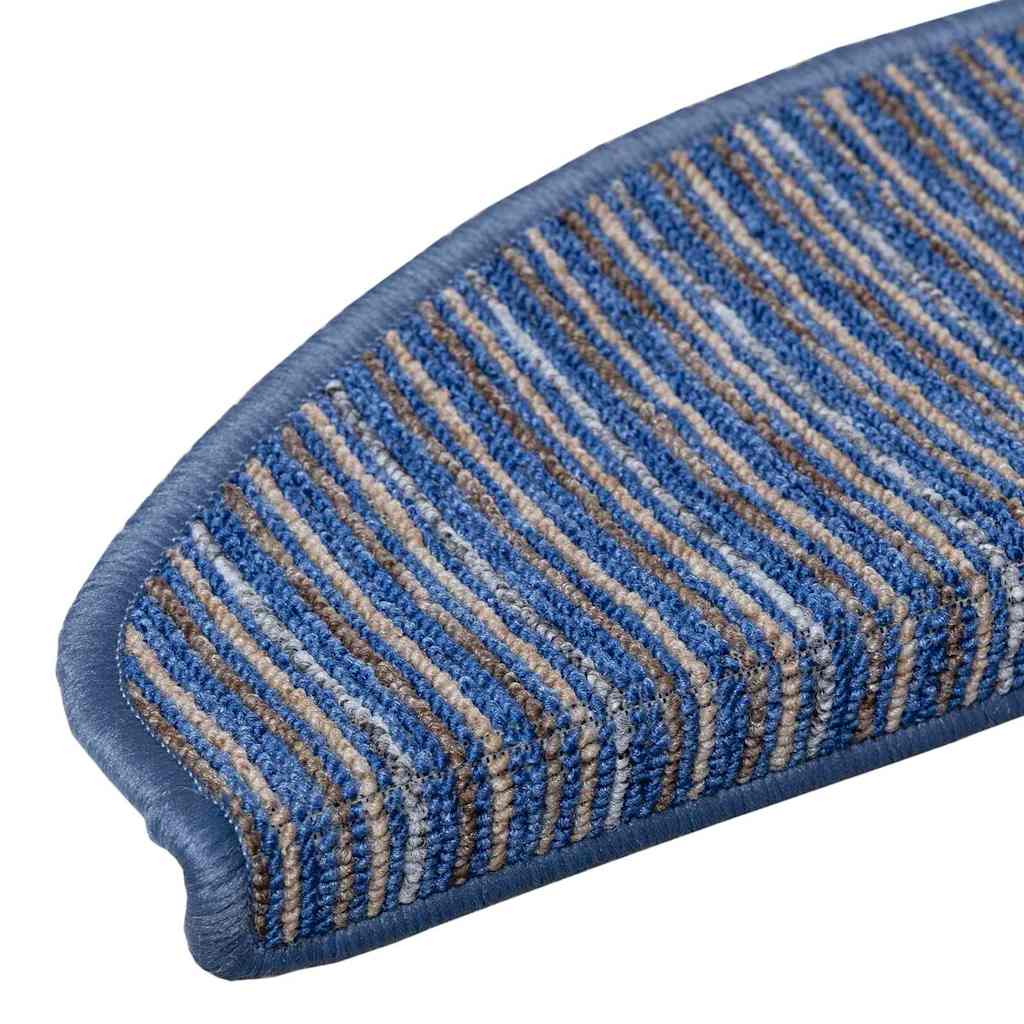 Selvlimende trappematter 15 pcs Blå 65 x 21 x 4 cm