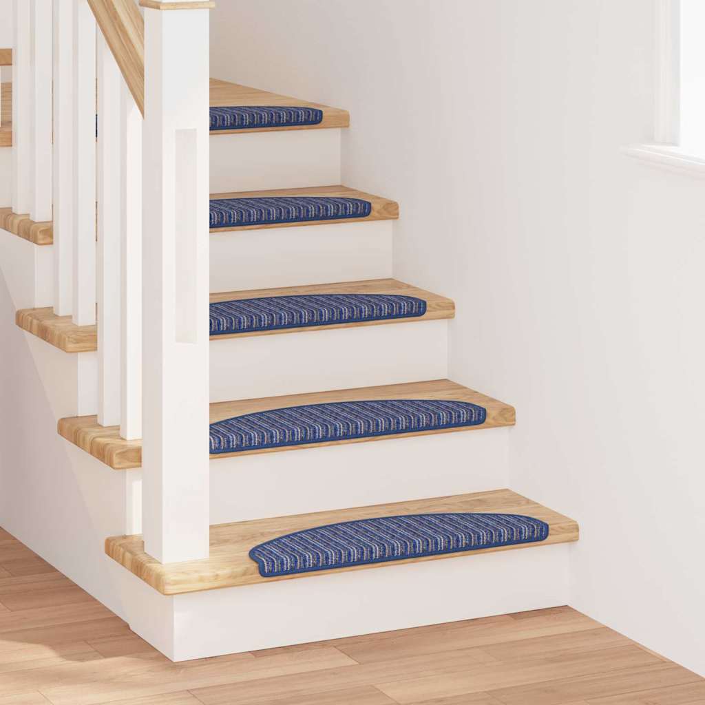 Selvlimende trappematter 15 pcs Blå 65 x 21 x 4 cm