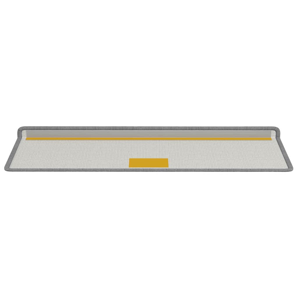 Selvlimende trappematter Stripete 15 pcs Grå 65 x 21 x 4 cm