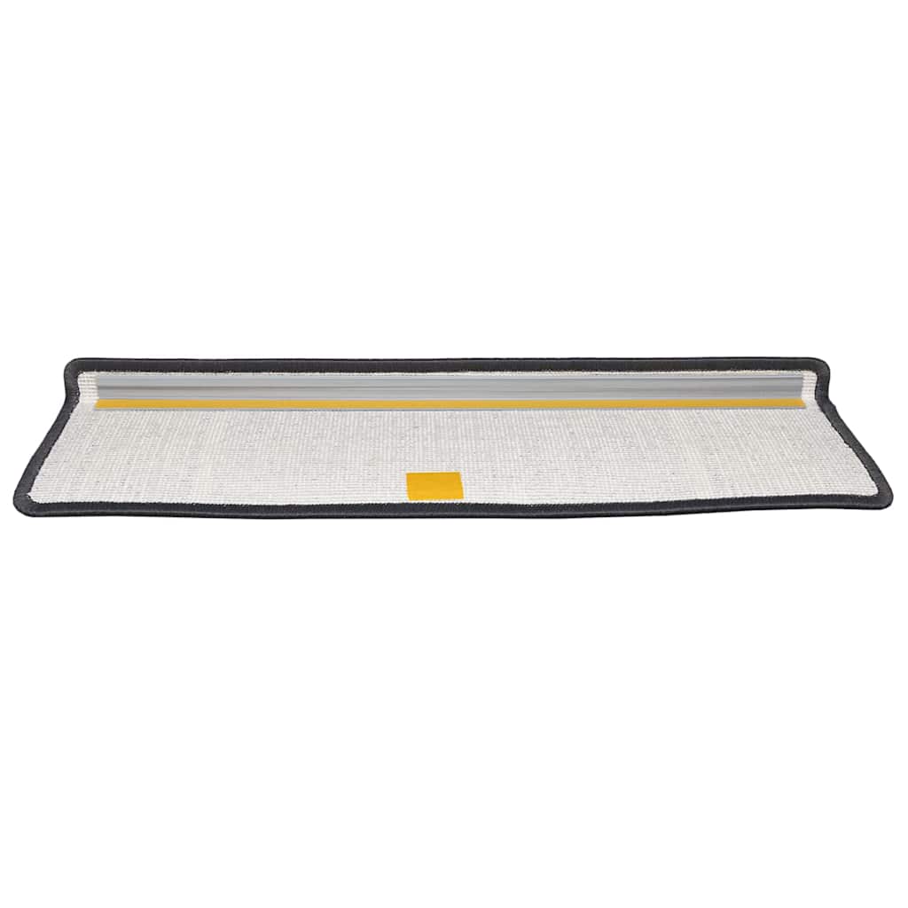 Selvlimende trappematter 15 pcs Antrasitt 65 x 21 x 4 cm