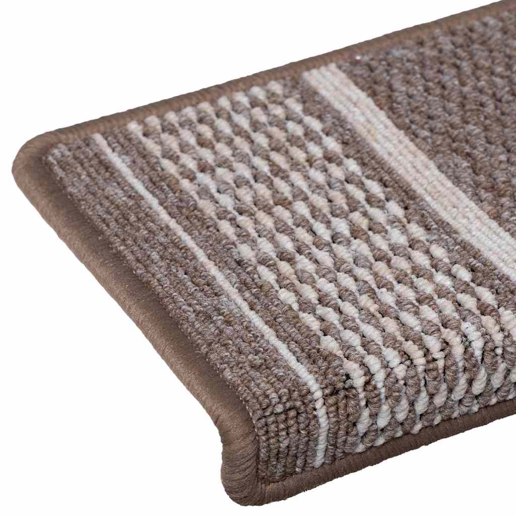 Selvlimende trappematter 15 stk. 65 x 21 x 4 cm Non-Slip Brun