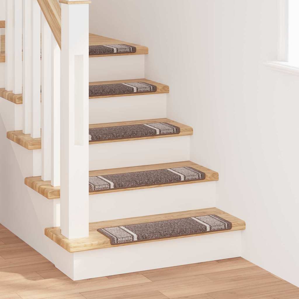 Selvlimende trappematter 15 stk. 65 x 21 x 4 cm Non-Slip Brun