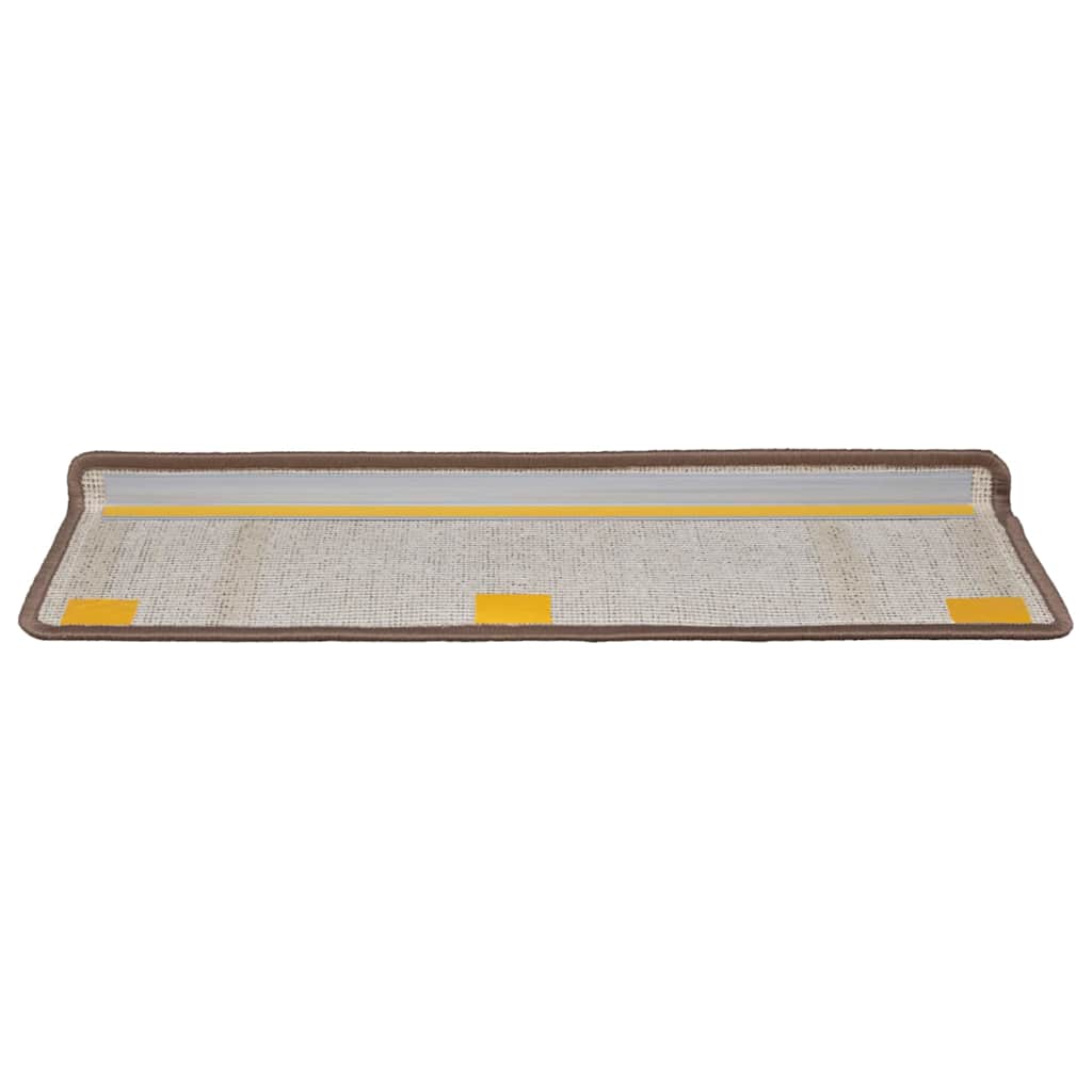 Selvlimende trappematter 15 stk. 65 x 21 x 4 cm Non-Slip Brun
