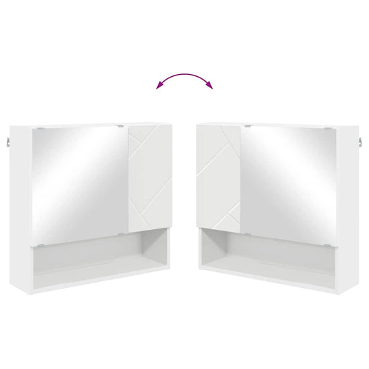 Baderomsinnredningssett 2 pcs Hvit Konstruert tre & Metall