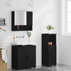 Baderomsinnredningssett Veggmontert 3 pcs Svart 61 x 35 x 64 cm