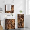 Baderomsinnredningssett med dør 3 pcs Røkt eik 61 x 35 x 64 cm