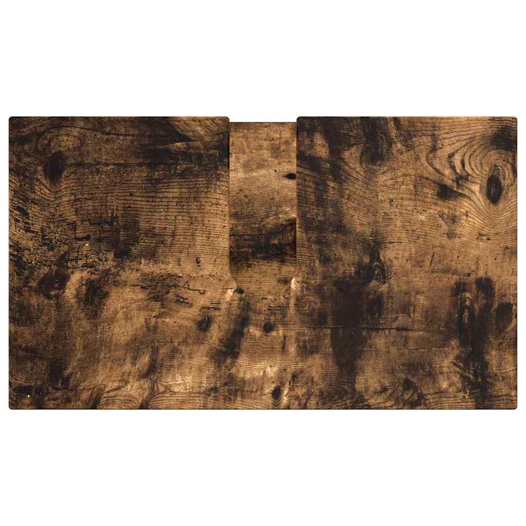 Baderomsinnredningssett med dør 3 pcs Røkt eik 61 x 35 x 64 cm