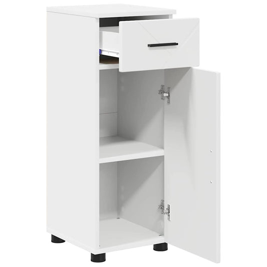 Baderomsinnredningssett 3 pcs Hvit Konstruert tre & Metall