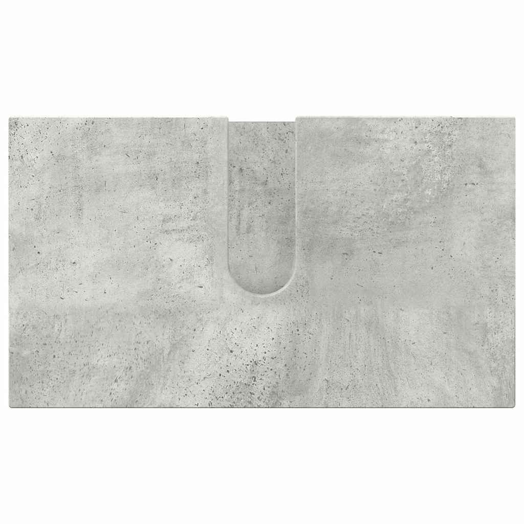 Baderomsinnredningssett med dør 3 pcs Betonggrå 61 x 35 x 64 cm