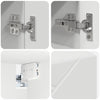 Baderomsinnredningssett Veggmontert 4 pcs Hvit 61 x 35 x 64 cm