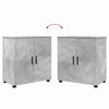 Baderomsinnredningssett med dør 4 pcs Betonggrå 61 x 35 x 64 cm