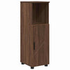 Baderomsinnredningssett med dør 4 pcs brun eik 61 x 35 x 64 cm