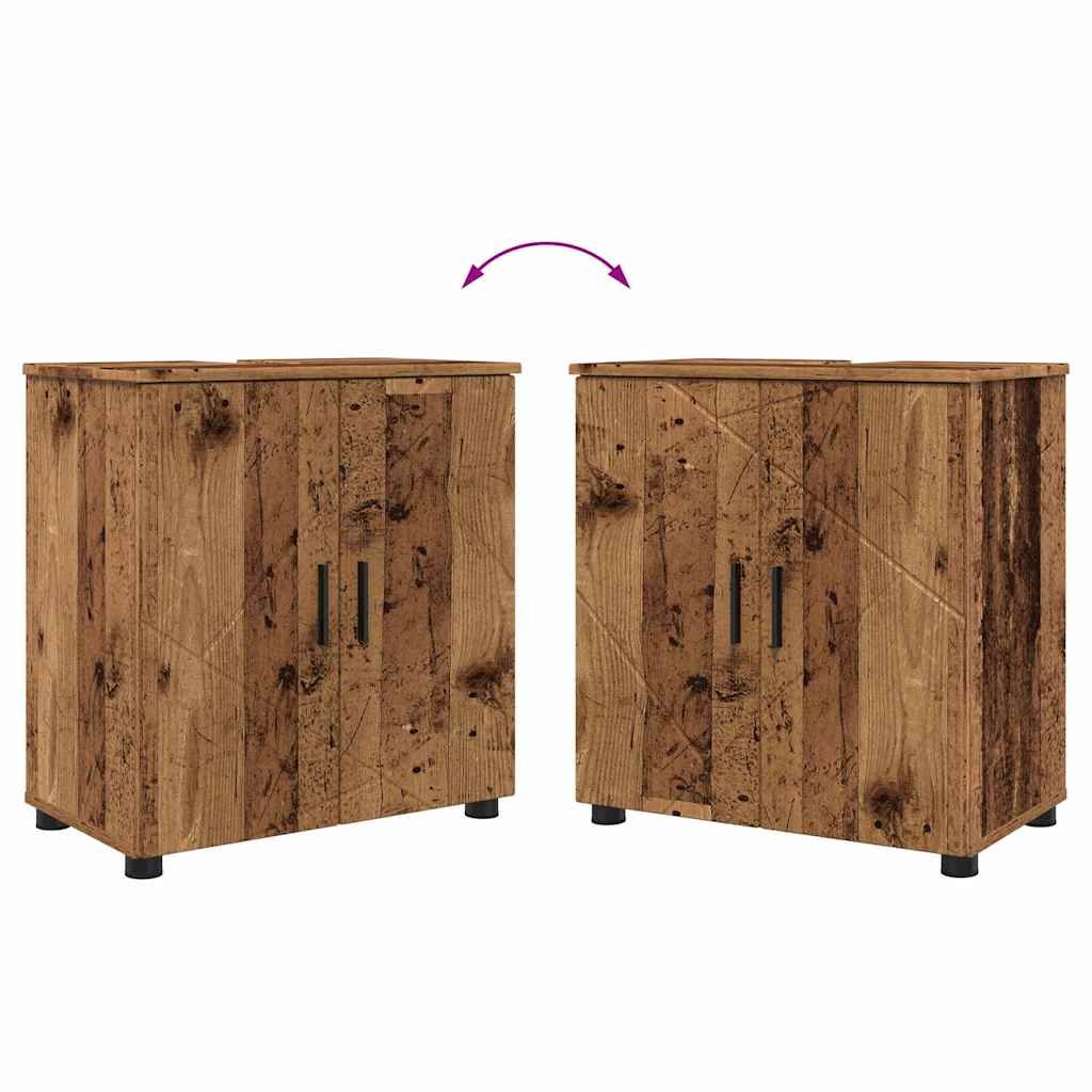 Baderomsinnredningssett 4 stk. Gamle tre 61 x 35 x 64 cm