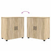 Baderomsinnredningssett 4 pcs Sonoma eik 61 x 35 x 64 cm