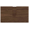 Baderomsinnredningssett med dør 4 pcs brun eik 61 x 35 x 64 cm
