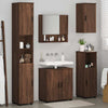 Baderomsinnredningssett med dør 5 pcs brun eik 61 x 35 x 64 cm