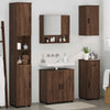 Baderomsinnredningssett med dør 5 pcs brun eik 61 x 35 x 64 cm