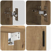 Baderomsinnredningssett 5 pcs artisan eik 61 x 35 x 64 cm