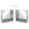 Baderomsinnredningssett med dør 4 pcs Betonggrå 61 x 35 x 64 cm