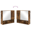 Baderomsinnredningssett med dør 4 pcs Røkt eik 61 x 35 x 64 cm