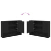 Baderomsinnredningssett med skuff 2 pcs Svart 76.5 x 35 x 64 cm
