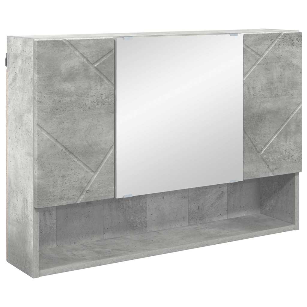 Baderomsinnredningssett 2 pcs Betonggrå 76.5 x 35 x 64 cm