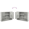 Baderomsinnredningssett 2 pcs Betonggrå 76.5 x 35 x 64 cm