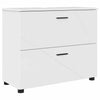 Baderomsinnredningssett 2 pcs Høyglans hvit 76.5 x 35 x 64 cm