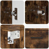 Baderomsinnredningssett 2 pcs Røkt eik 76.5 x 35 x 64 cm