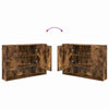 Baderomsinnredningssett 2 pcs Røkt eik 76.5 x 35 x 64 cm