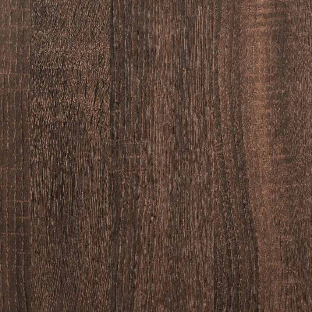 Baderomsinnredningssett 2 pcs brun eik 76.5 x 35 x 64 cm