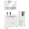 Baderomsinnredningssett med skuff 3 pcs Hvit 76.5 x 35 x 64 cm