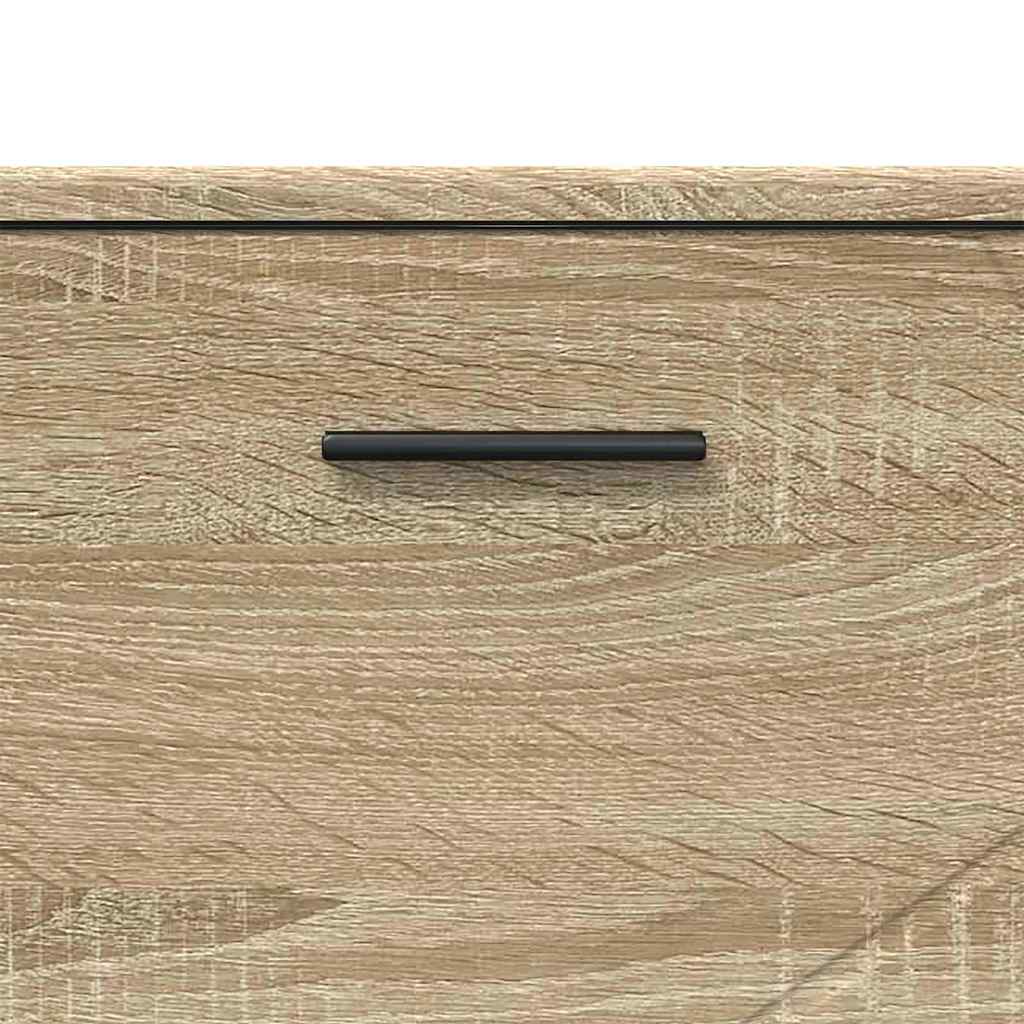 Baderomsinnredningssett 3 pcs Sonoma eik 76.5 x 35 x 64 cm