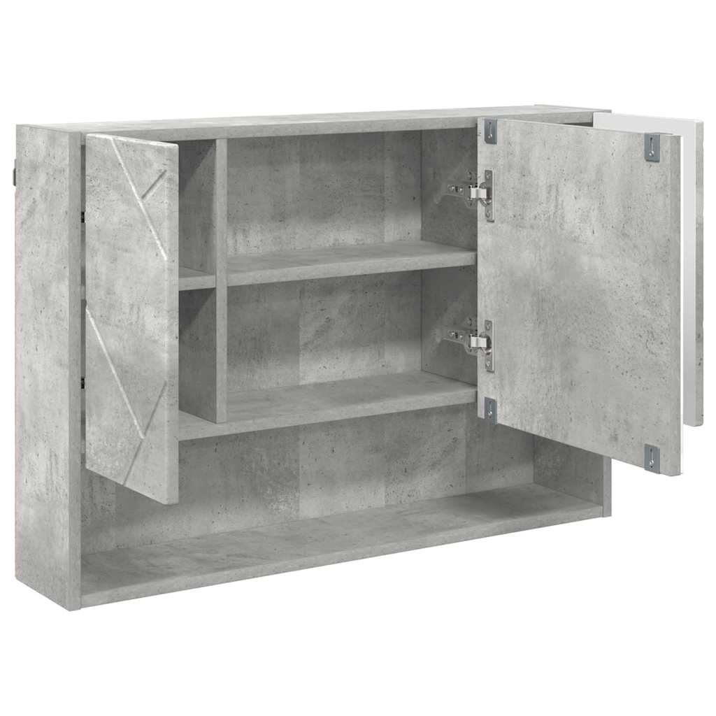 Baderomsinnredningssett 3 pcs Betonggrå 76.5 x 35 x 64 cm