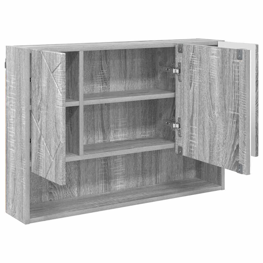 Baderomsinnredningssett 3 pcs Grå sonoma 76.5 x 35 x 64 cm