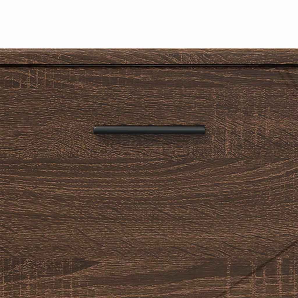 Baderomsinnredningssett 3 pcs brun eik 76.5 x 35 x 64 cm