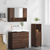 Baderomsinnredningssett 3 pcs brun eik 76.5 x 35 x 64 cm