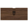Baderomsinnredningssett 3 pcs brun eik 76.5 x 35 x 64 cm
