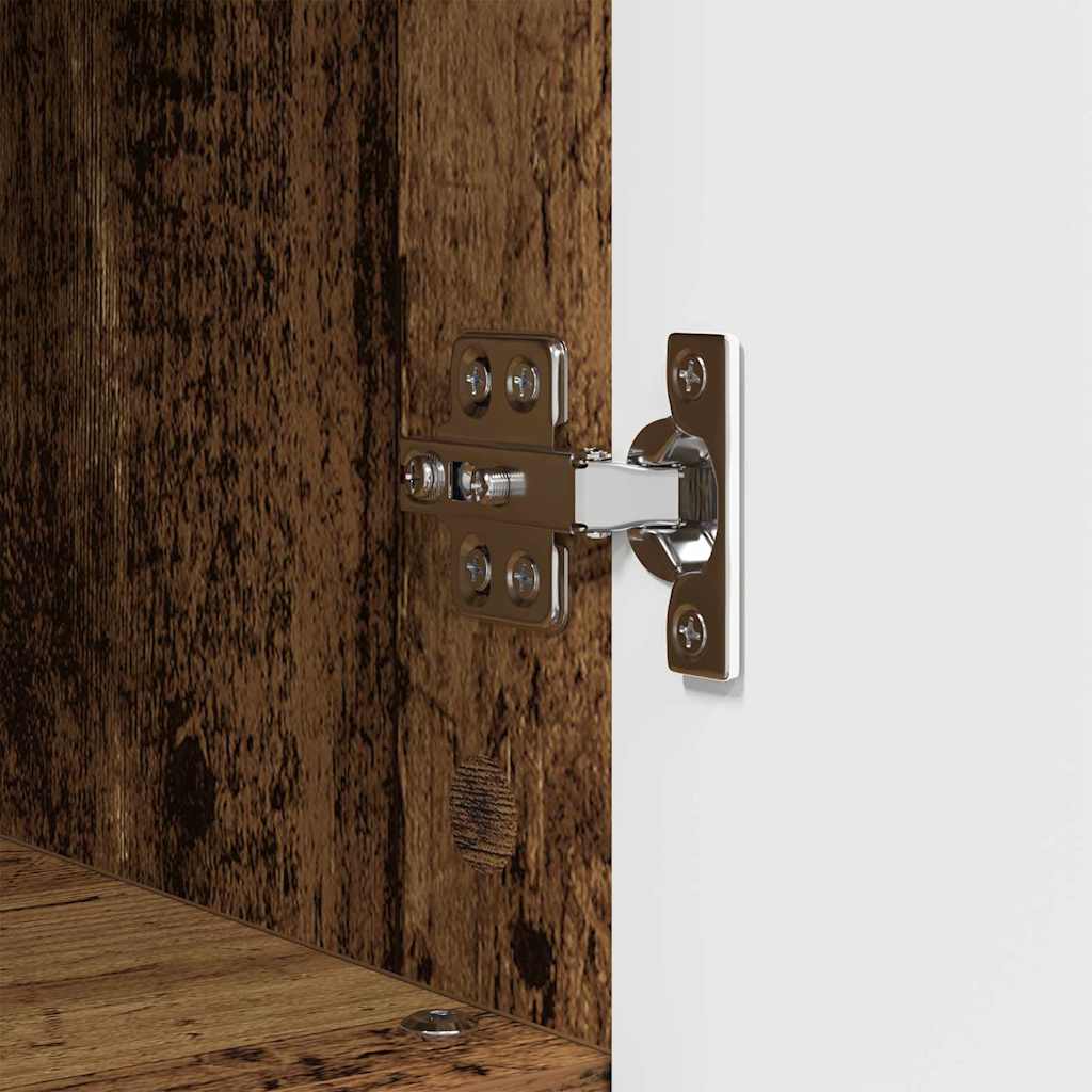 Baderomsinnredningssett 3 pcs Gamle tre Ingeniørtre og metall