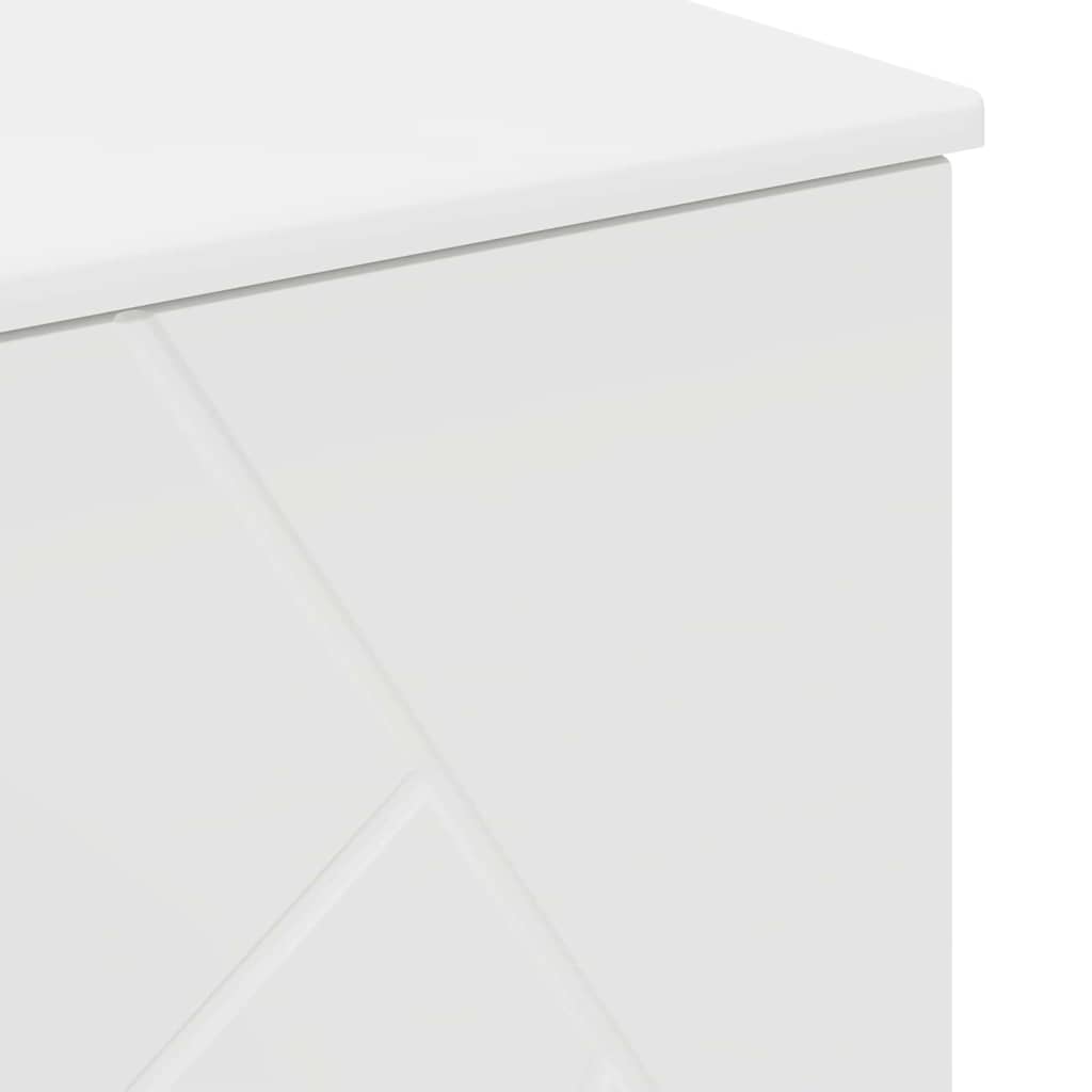 Baderomsinnredningssett 3 pcs Hvit Ingeniørtre og metall