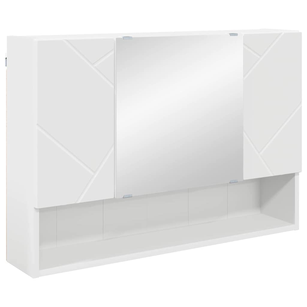 Baderomsinnredningssett med skuff 4 pcs Hvit 30 x 35 x 192 cm