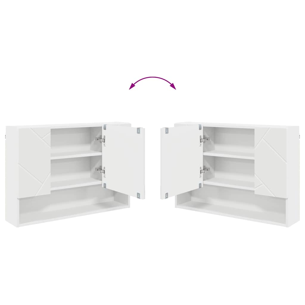 Baderomsinnredningssett med skuff 4 pcs Hvit 30 x 35 x 192 cm