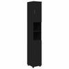 Baderomsinnredningssett med skuff 4 pcs Svart 30 x 35 x 192 cm