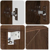 Baderomsinnredningssett med dør 4 pcs brun eik 30 x 35 x 192 cm