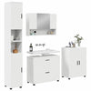 Baderomsinnredningssett med skuff 4 pcs Hvit 30 x 35 x 192 cm