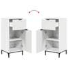 Baderomsinnredningssett med skuff 2 pcs Hvit 39.5 x 36 x 88 cm