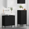 Baderomsinnredningssett med skuff 2 pcs Svart 39.5 x 36 x 88 cm