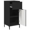 Baderomsinnredningssett med skuff 2 pcs Svart 39.5 x 36 x 88 cm