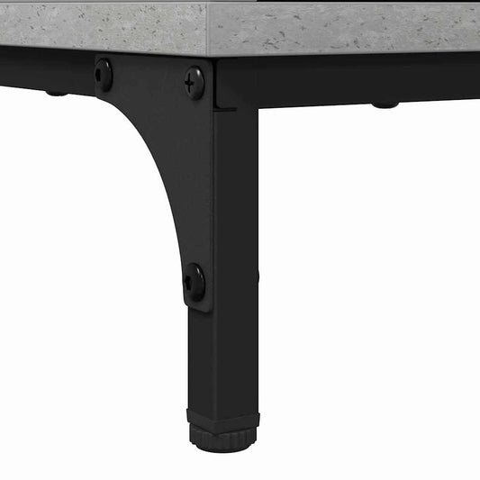 Baderomsinnredningssett 2 pcs Betonggrå Ingeniørtre og metall