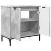 Baderomsinnredningssett 2 pcs Betonggrå 39.5 x 36 x 88 cm
